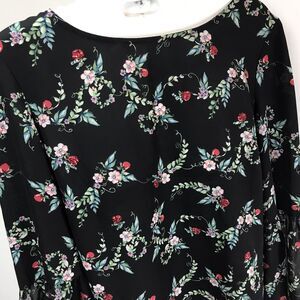 Disney Collection LAUREN CONRAD Princess Shirt Black Red cherry Top S sequin